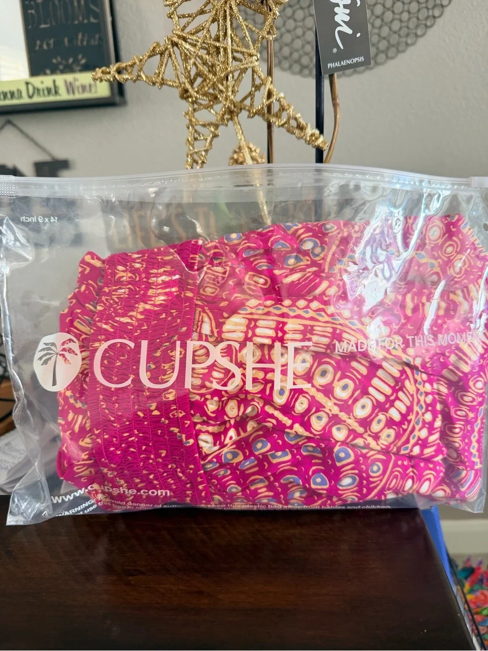 Cupshe Pink Multicolor Printed Beach Cover-Up - Picture 3 of 13